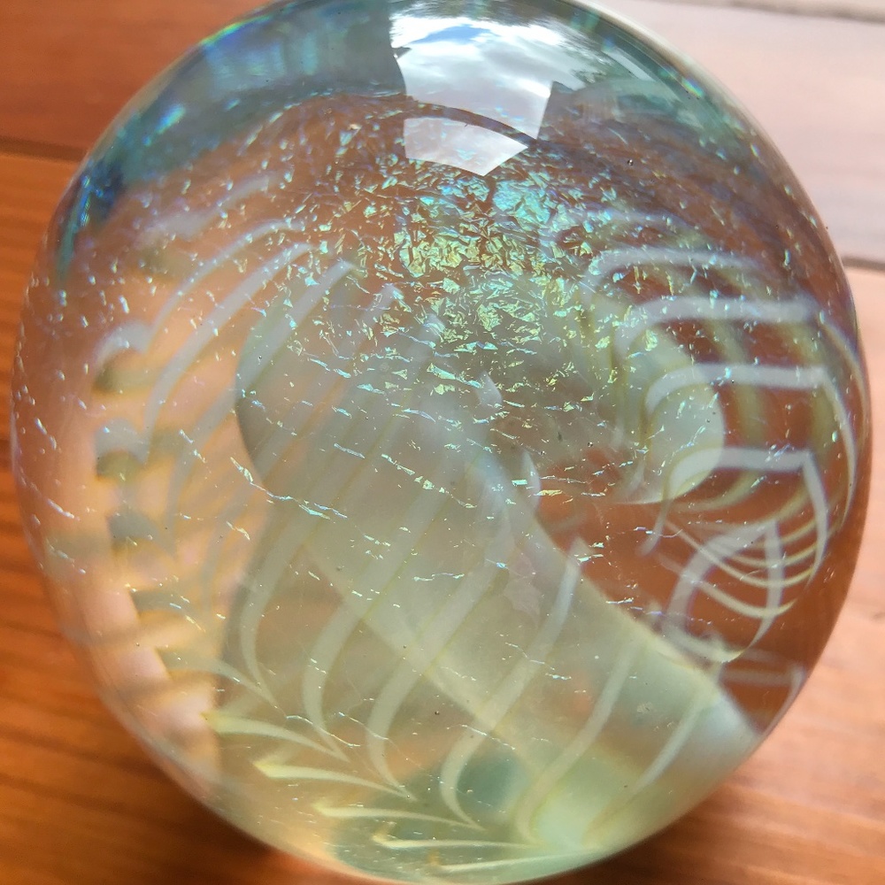 COLLECTORS SIGNED PAPERWEIGHT ENTWINED
